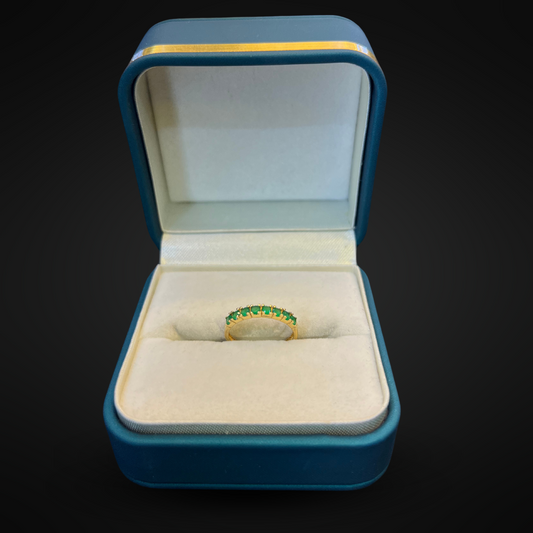 Anillo de Churumbela Esmeraldas 14K