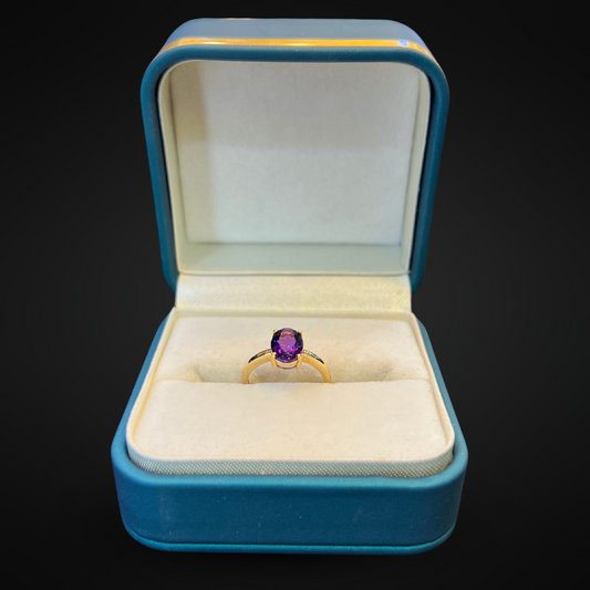 Anillo Amatista 14K
