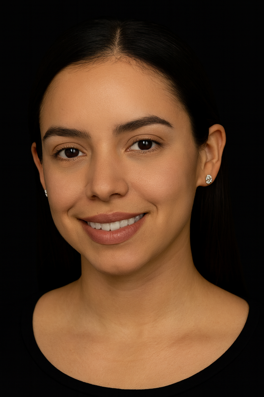 Broqueles Piedra Ovalada 14K