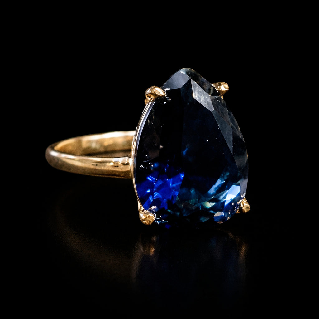 Anillo Piedra Gota Azul