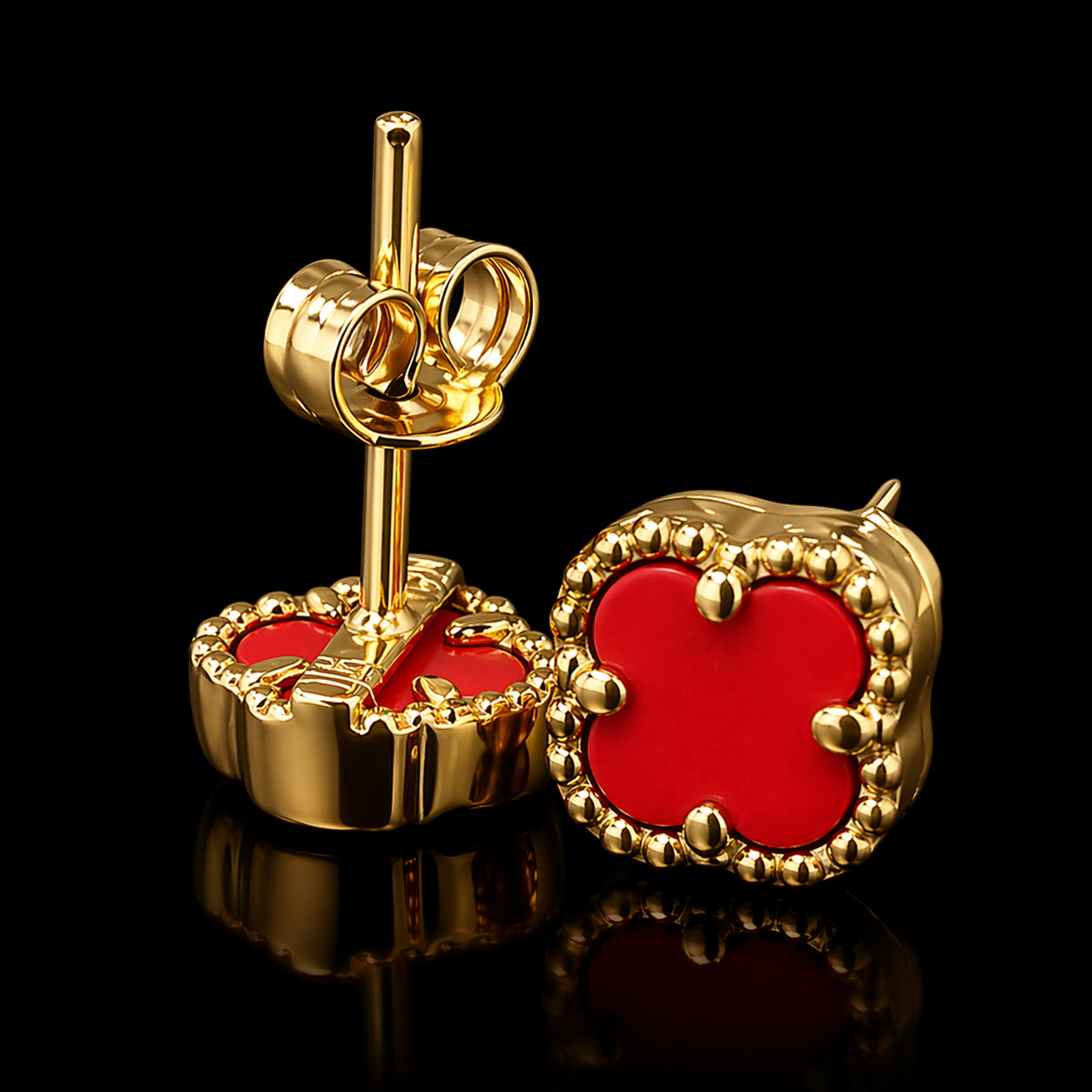 Aretes van cleef Rojos