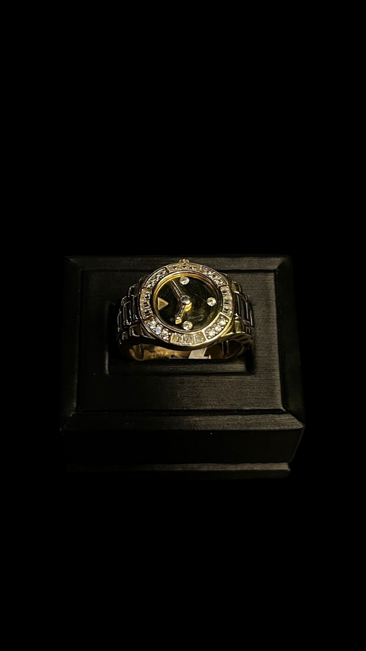 Anillo Casual Reloj 10K