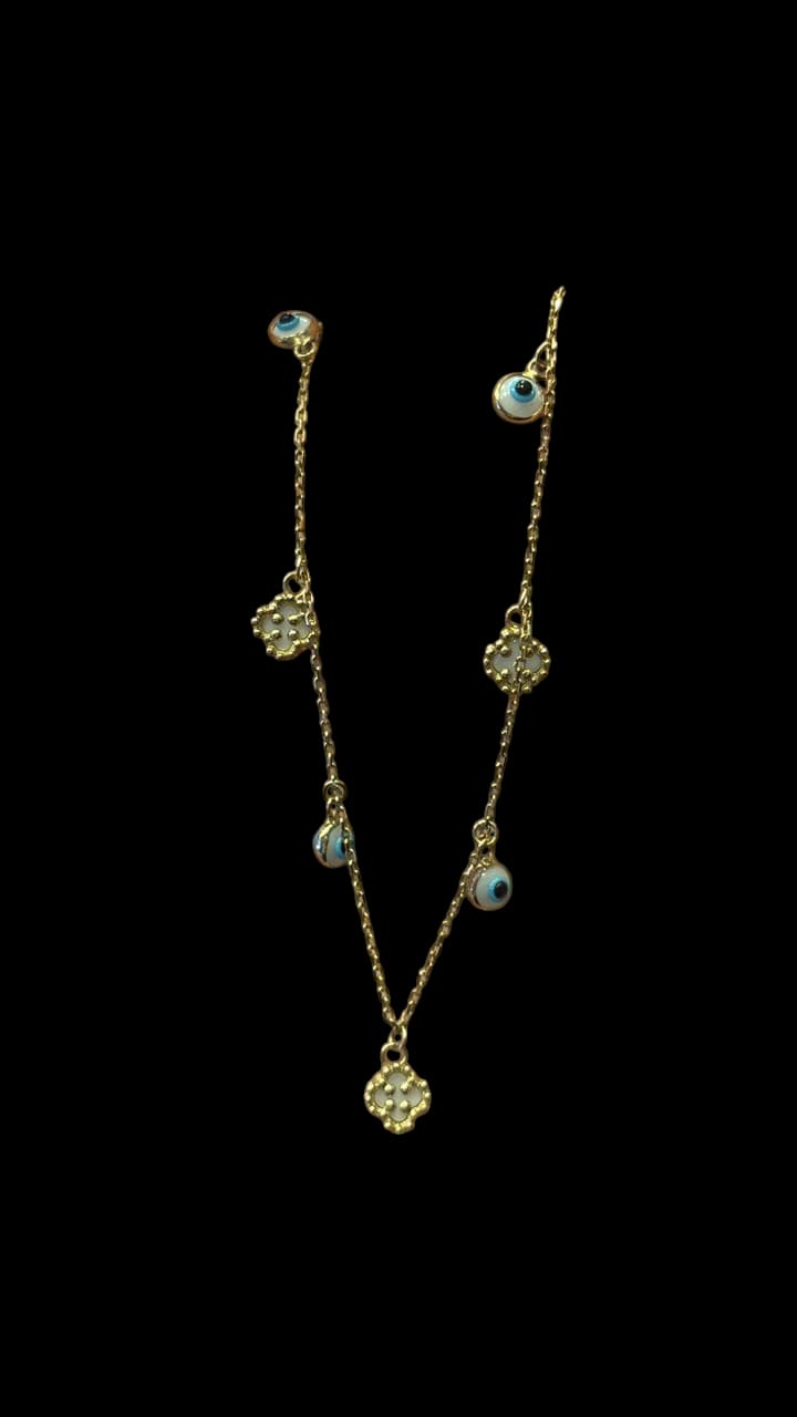 Pulsera Treból VC con Ojos turcos 10K