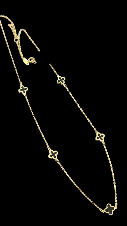 Collar de Trébol VC Dama en Oro 10k