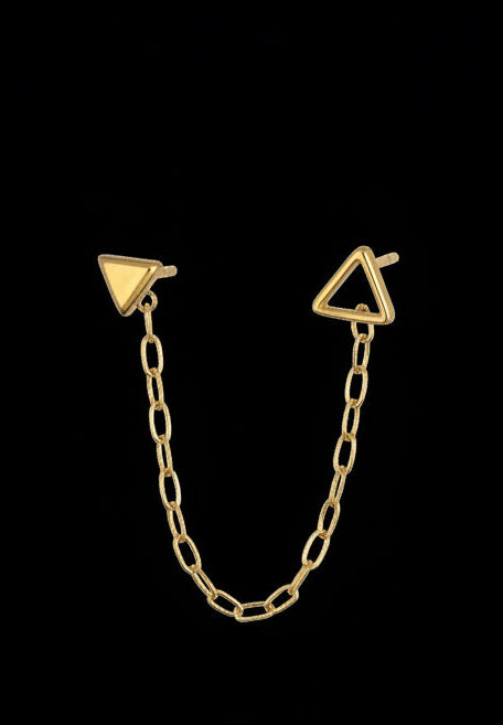 Broqueles de Cadena y Triángulo 10K