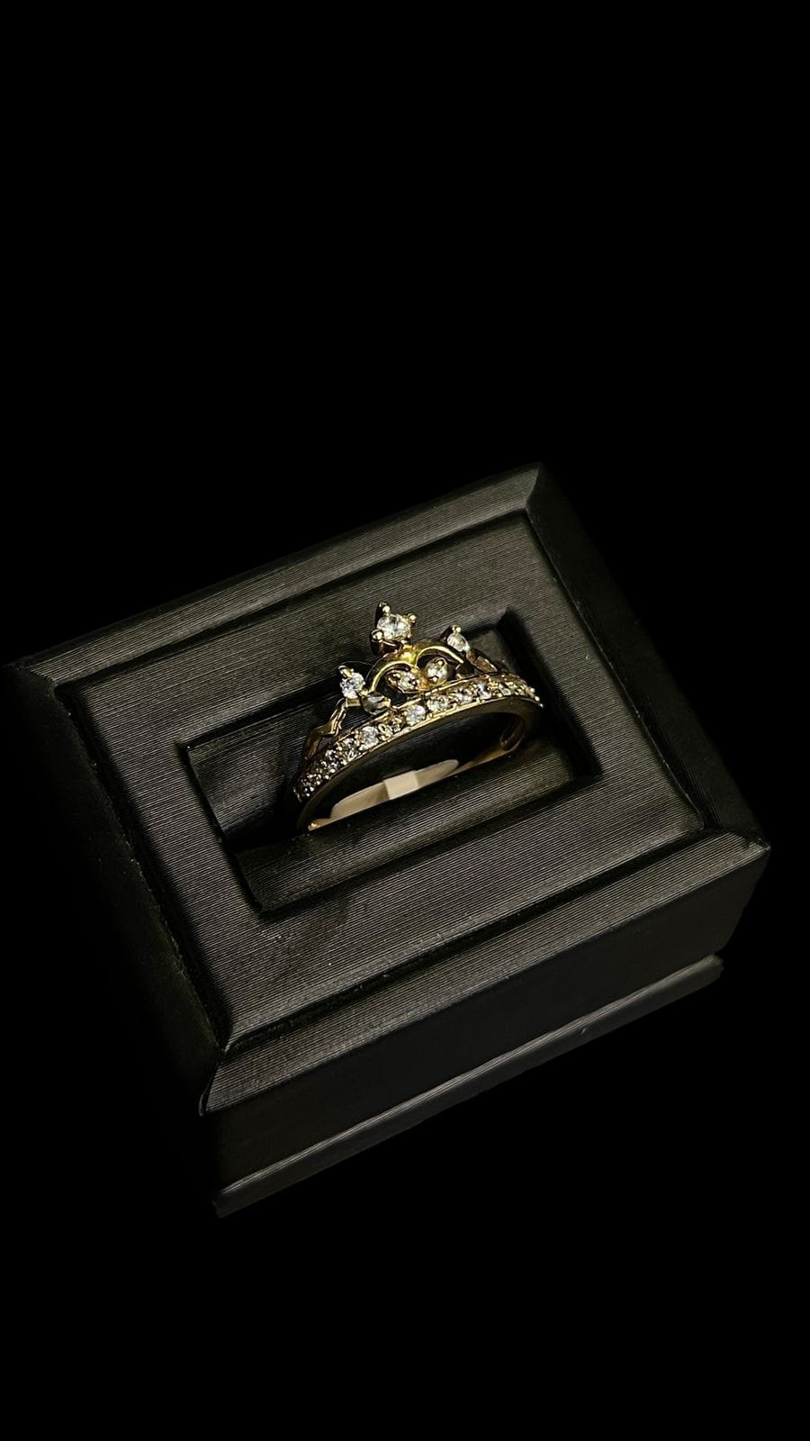 Anillo Corona Blanca 10K