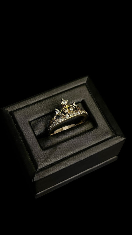 Anillo  Corona Blanca 10K