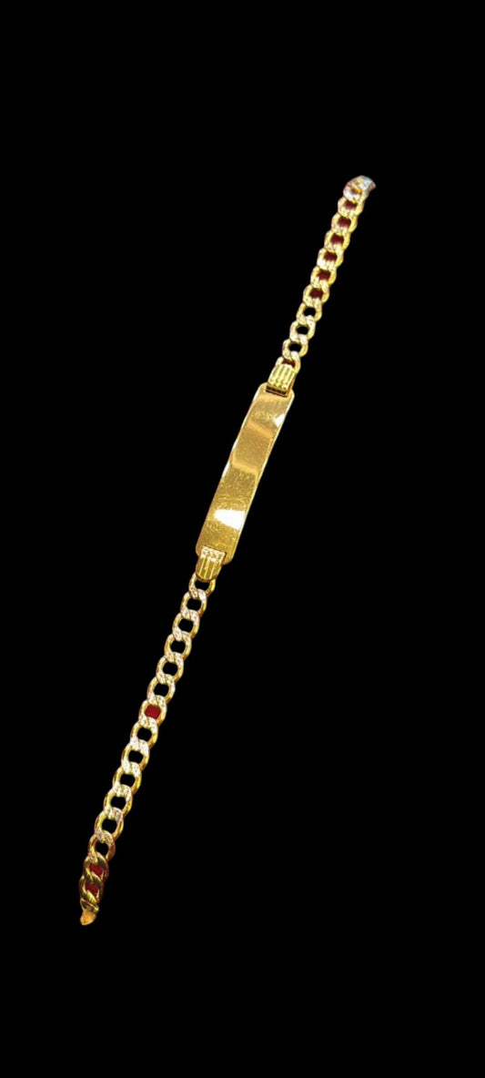 Esclava Infantil Oro Estilo Barbado 10K