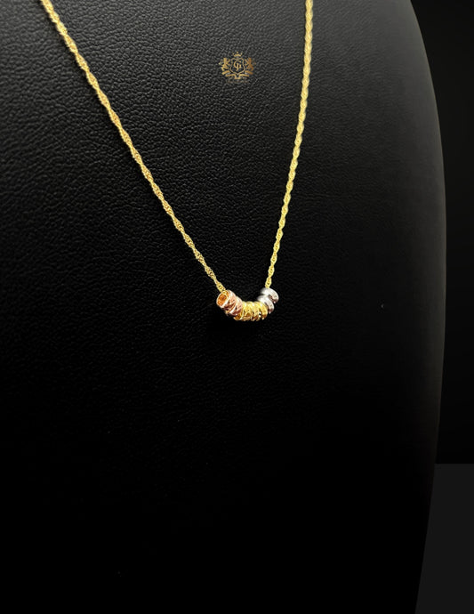 Collar de Aros 3 oros Casual 10k