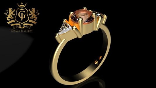 Anillo 3 Piedras Oro