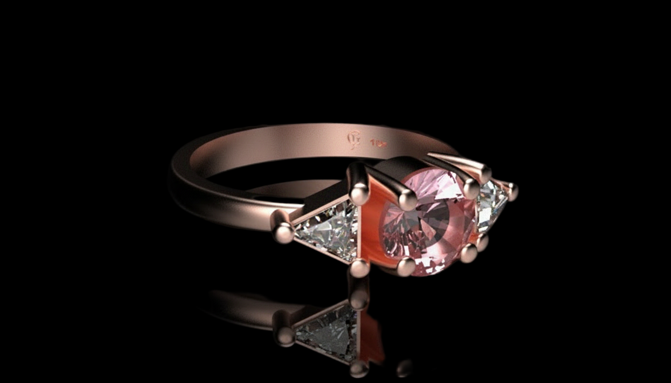 Anillo 3 Piedras Oro