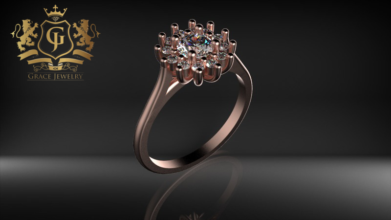 Anillo compromiso con piedras