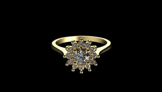 Anillo de compromiso con piedras