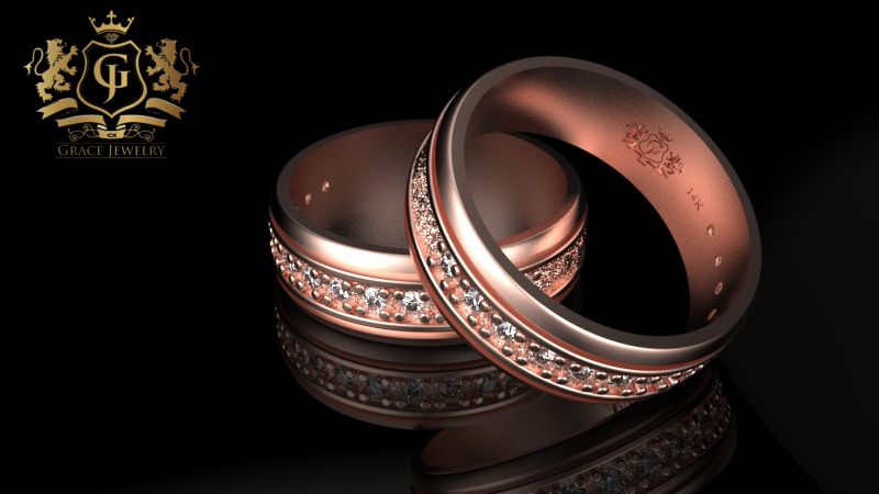 Argollas de Matrimonio con textura