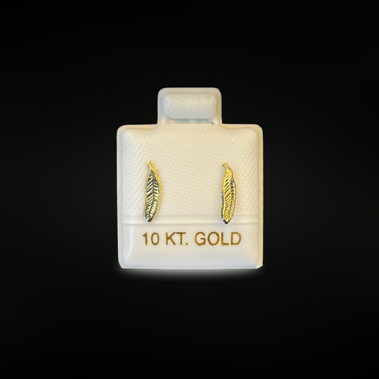 Broqueles de plumas 10K