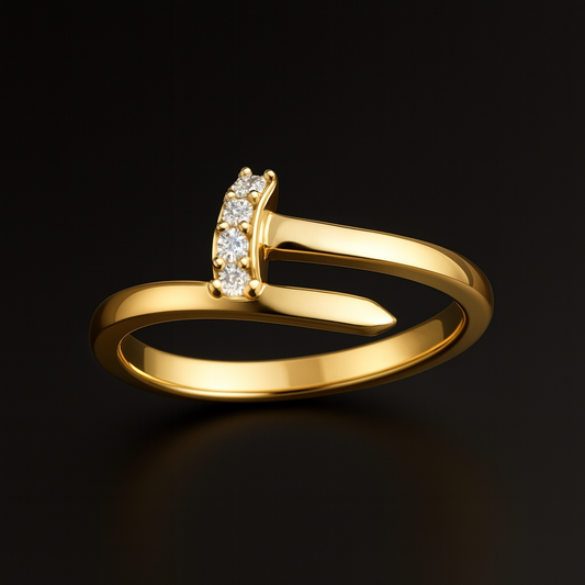 Anillo Casual Estilo Clavo C 10K