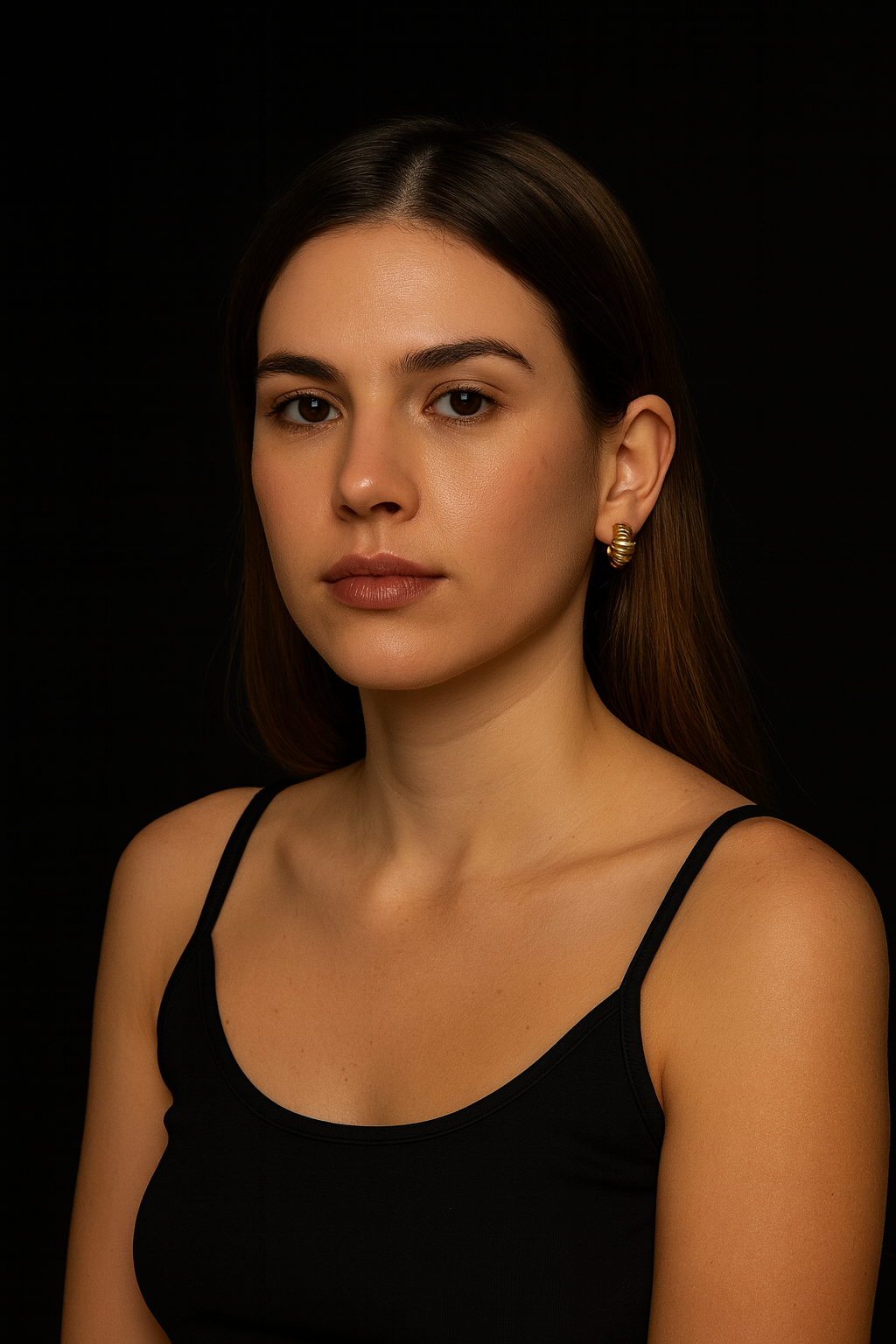 Aretes Bottega Rayado 10K