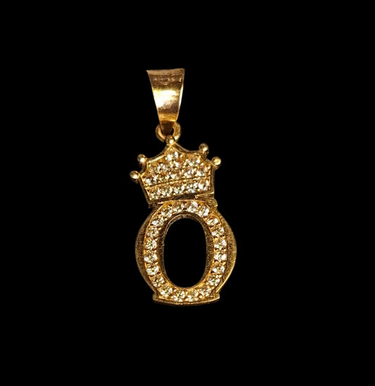 Dije Letra O Corona 10K