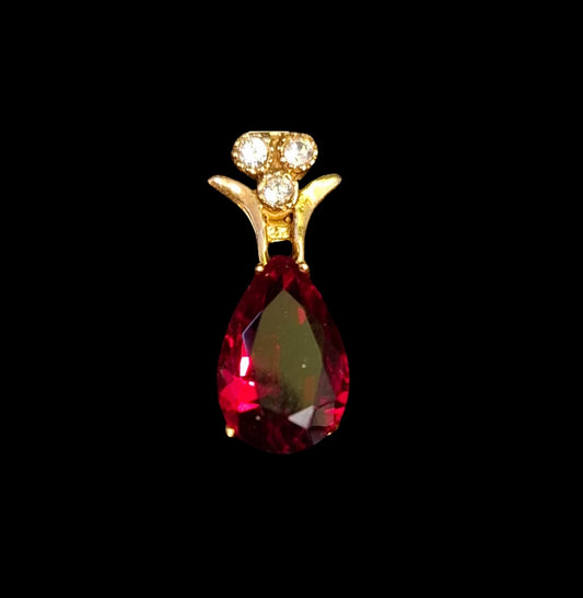 Dije Piedra Gota Roja 10K