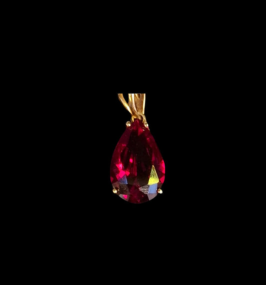 Dije Piedra Gota Roja 10K