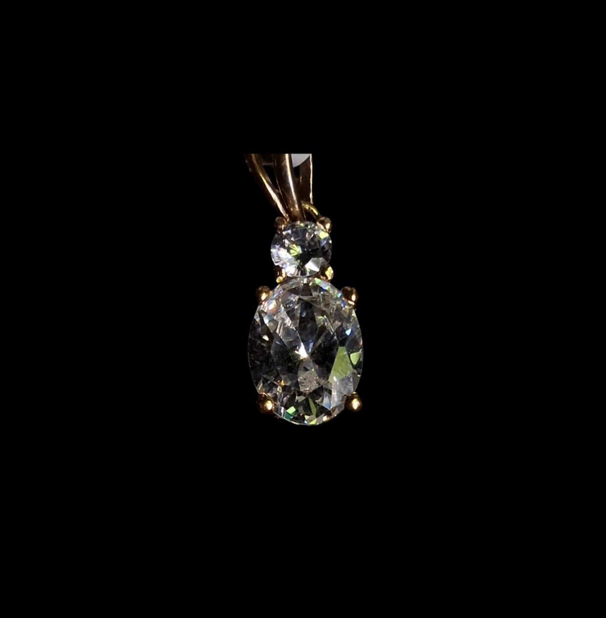 Dije Dos Piedras 14K