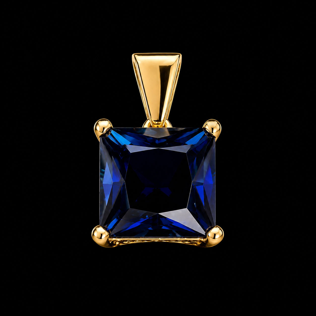 Dije Piedra Cuadrada Azul