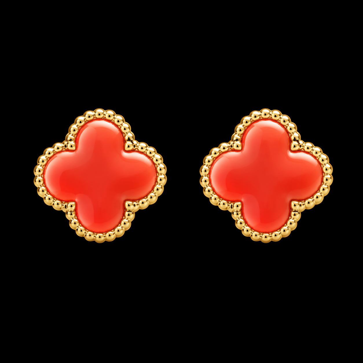 Broqueles Van Cleef Rosa Forte