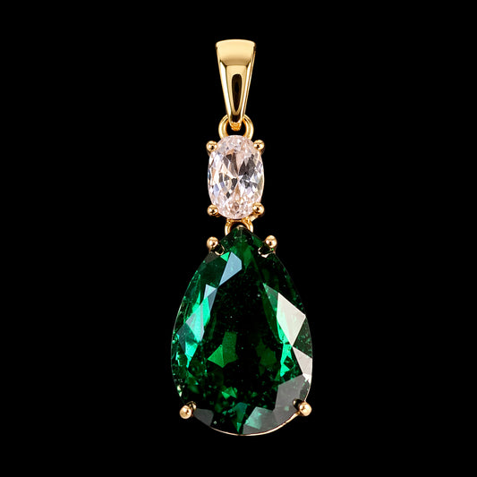 Dije Dos Piedras Gota Verde
