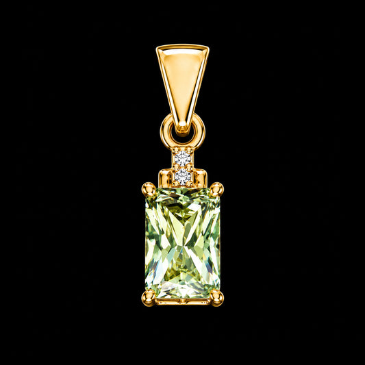 Dije Piedra Cuadrada Amarilla