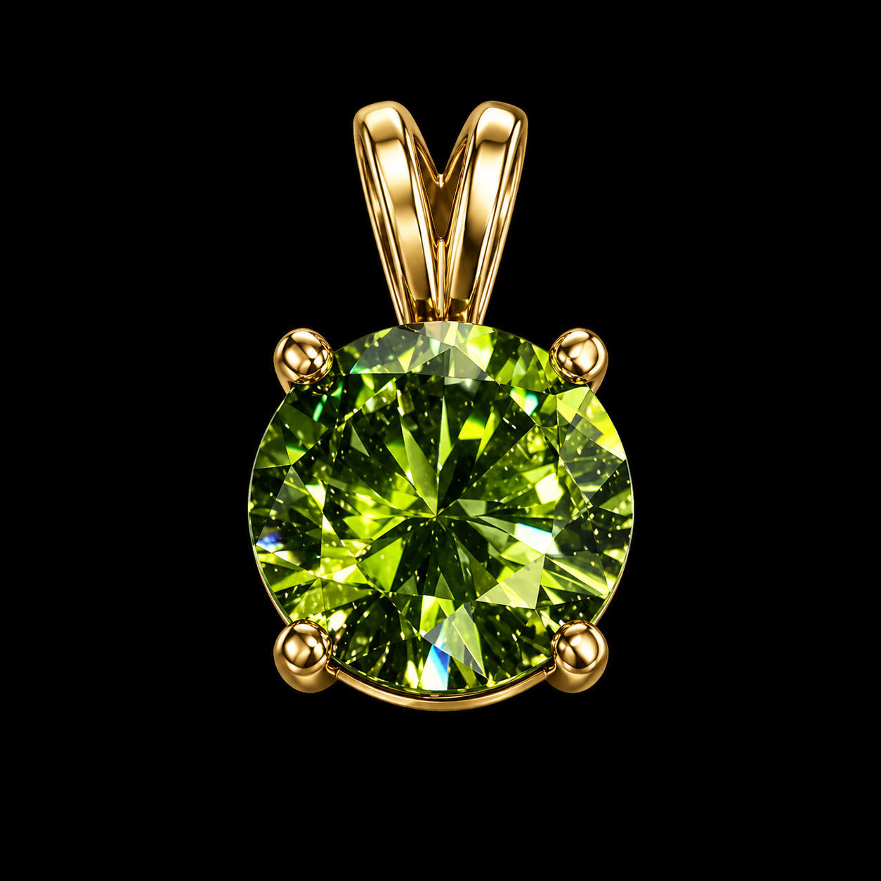 Dije Piedra Circular Verde