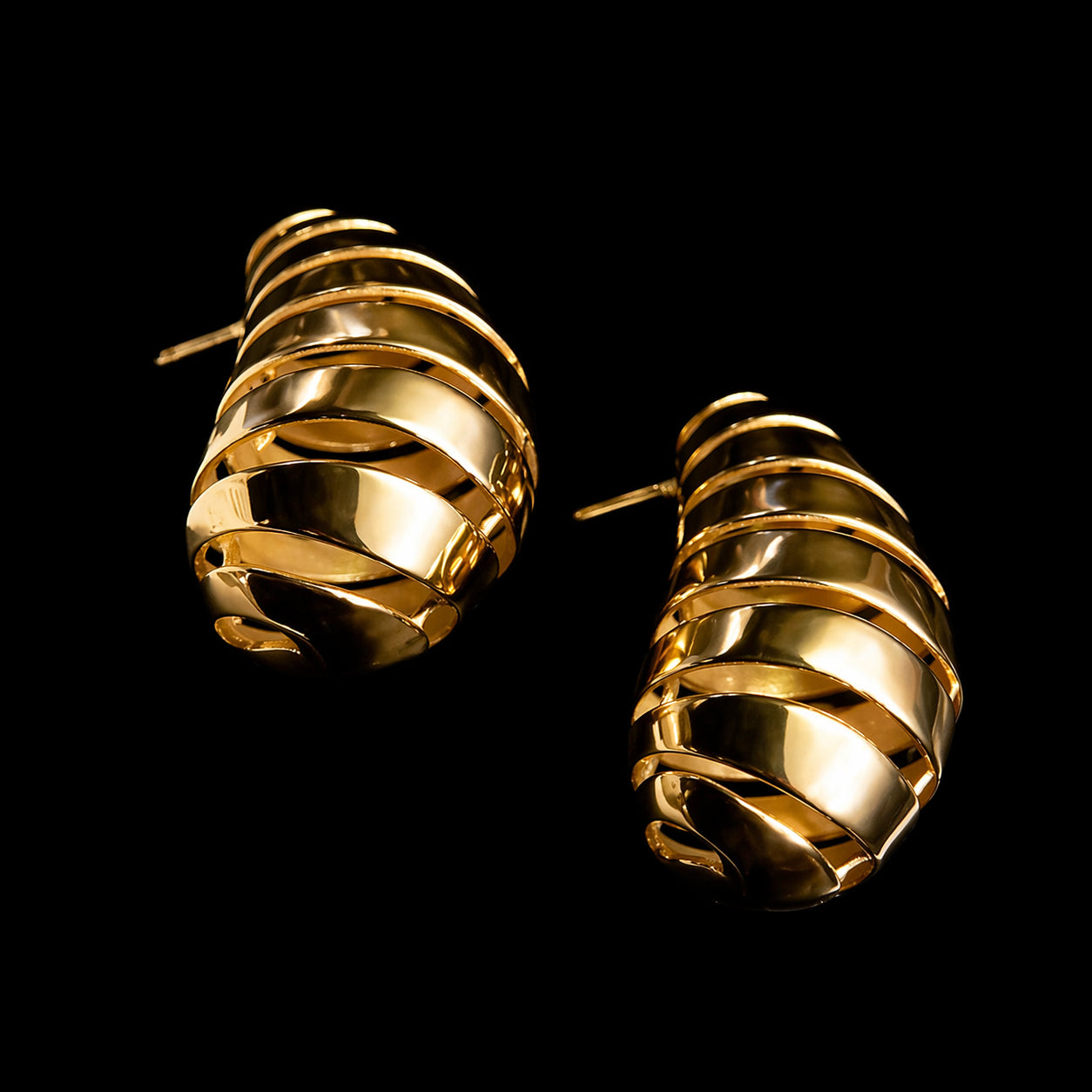 Aretes Bottega Rayado