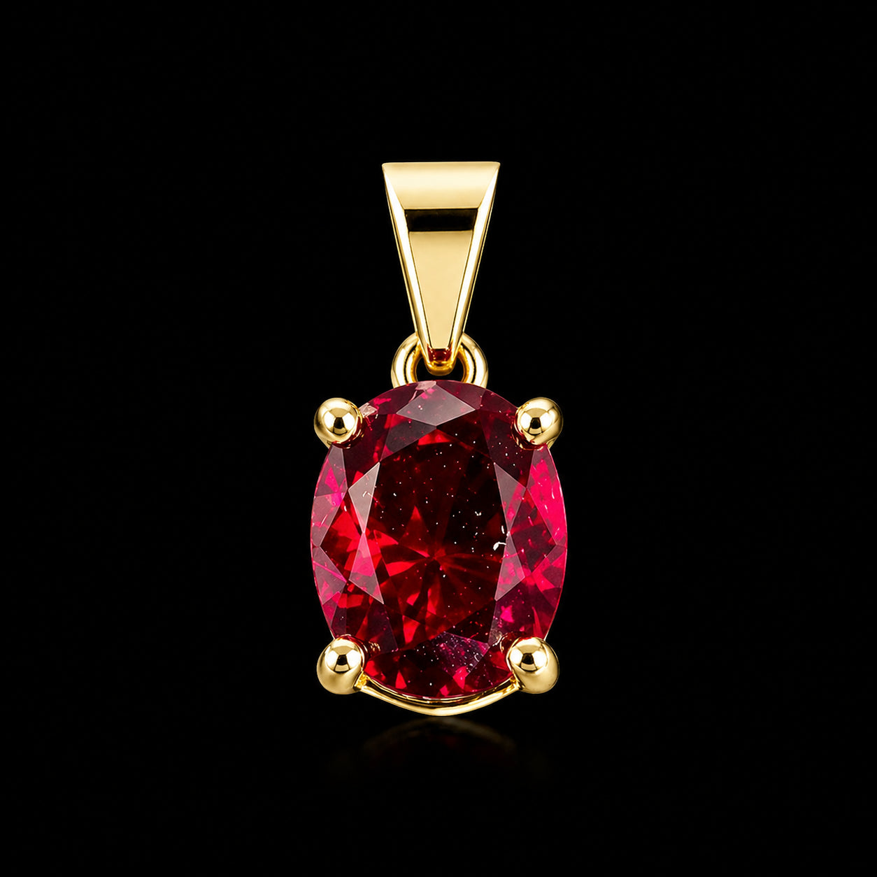 Dije Piedra Ovalada Roja