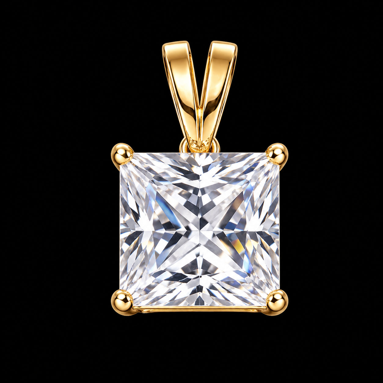 Dije Piedra Cuadrada Blanca