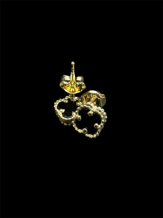 Aretes trébol VC negros