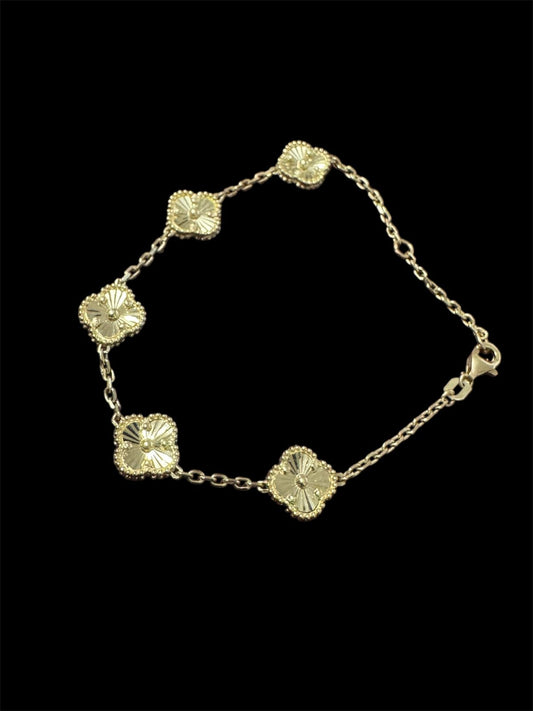 Pulso Trébol VC adiamantado 10K