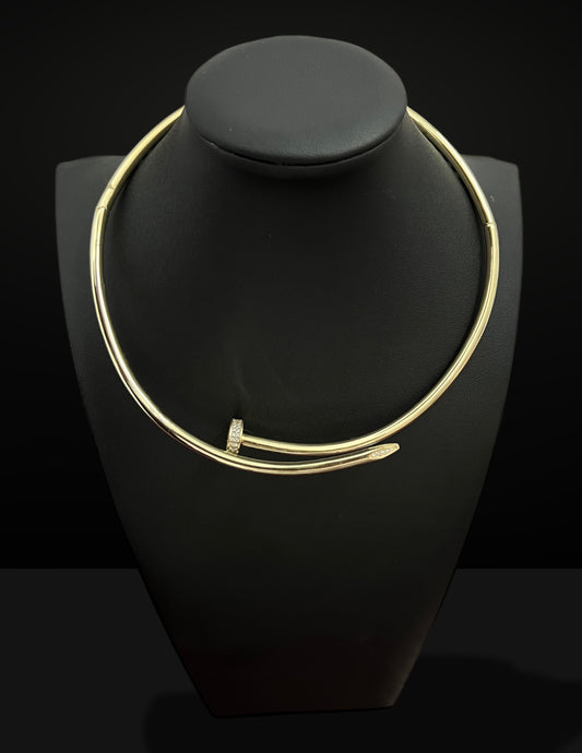 Collar Clavo Cartier en Oro 10k