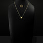 Collar Inicial R Oro 10k