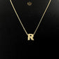 Collar Inicial R Oro 10k