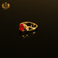 Anillo Rubí con Diamantes Oro 14K