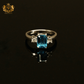 Anillo London Blue Topaz Oro Blanco 14K