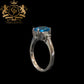 Anillo London Blue Topaz Oro Blanco 14K