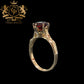 Anillo Piedra Granate Oro 14K