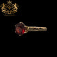 Anillo Piedra Granate Oro 14K