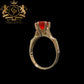 Anillo Cherry Opal Natural Oro 14K