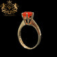 Anillo Cherry Opal Natural Oro 14K